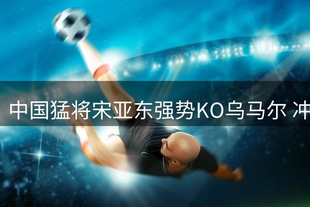 中国猛将宋亚东强势KO乌马尔 冲击UFC冠军挑战资格